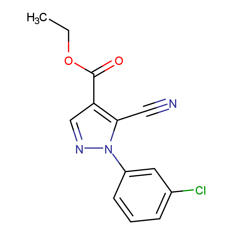 1-(3-氯苯基)-5-氰基-1H-吡唑-4-羧酸乙酯